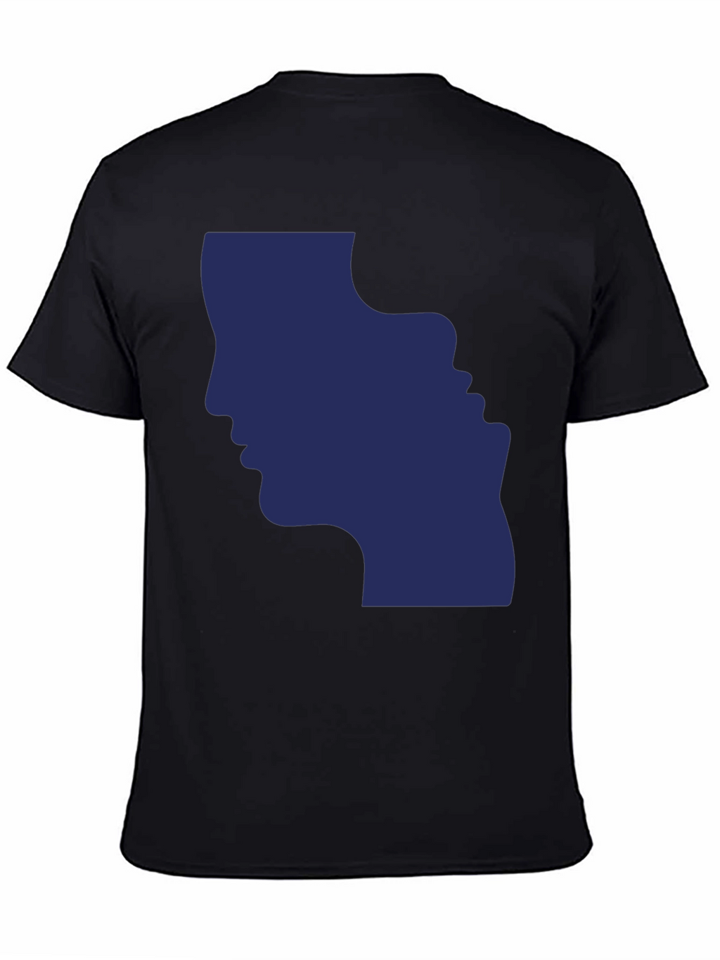 Optical Illusion Faces Black Graphic Tee