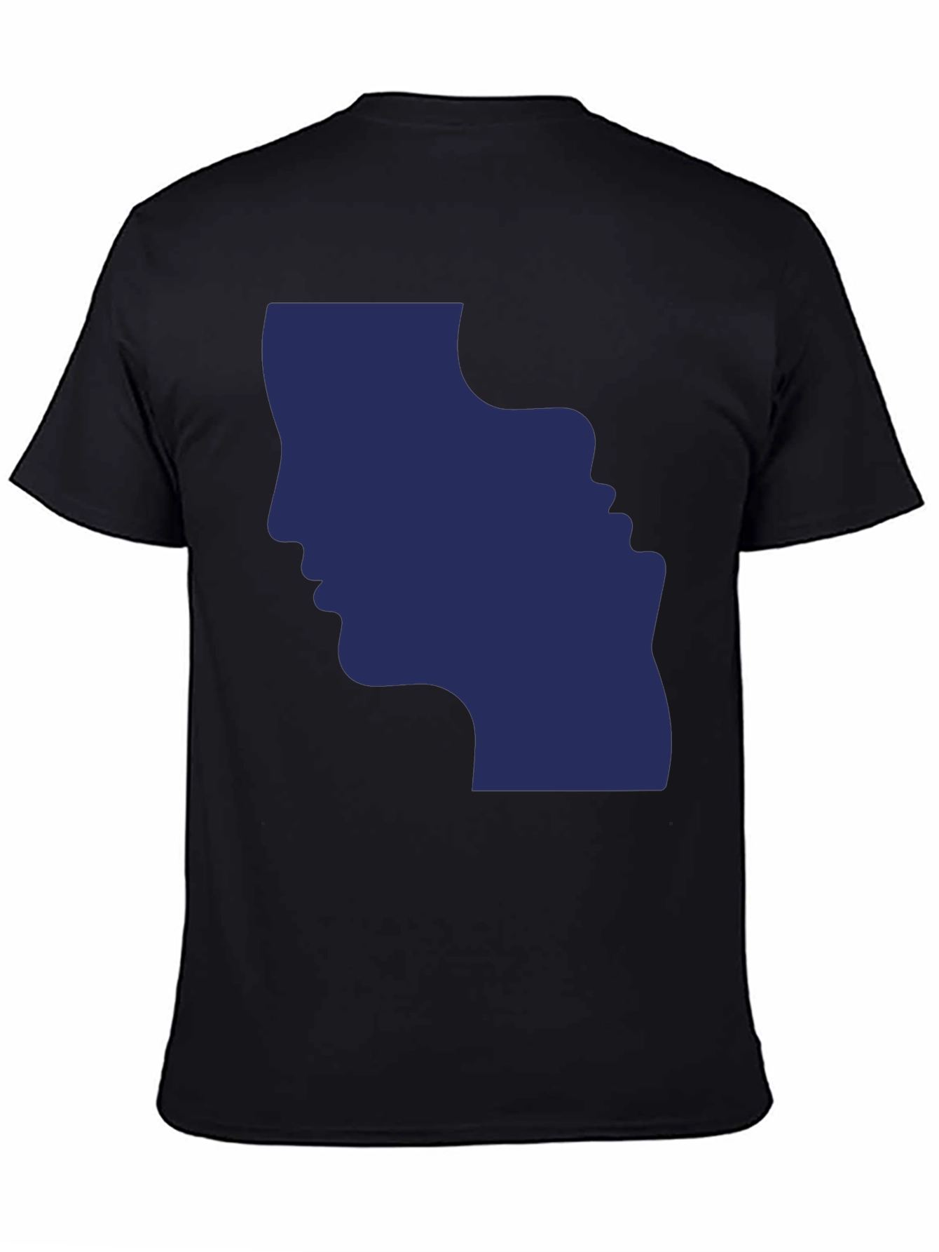 Optical Illusion Faces Black Graphic Tee