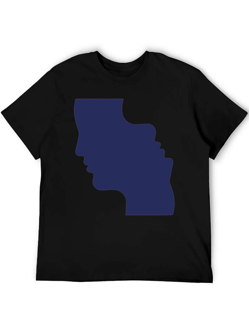 Optical Illusion Faces Black Graphic Tee
