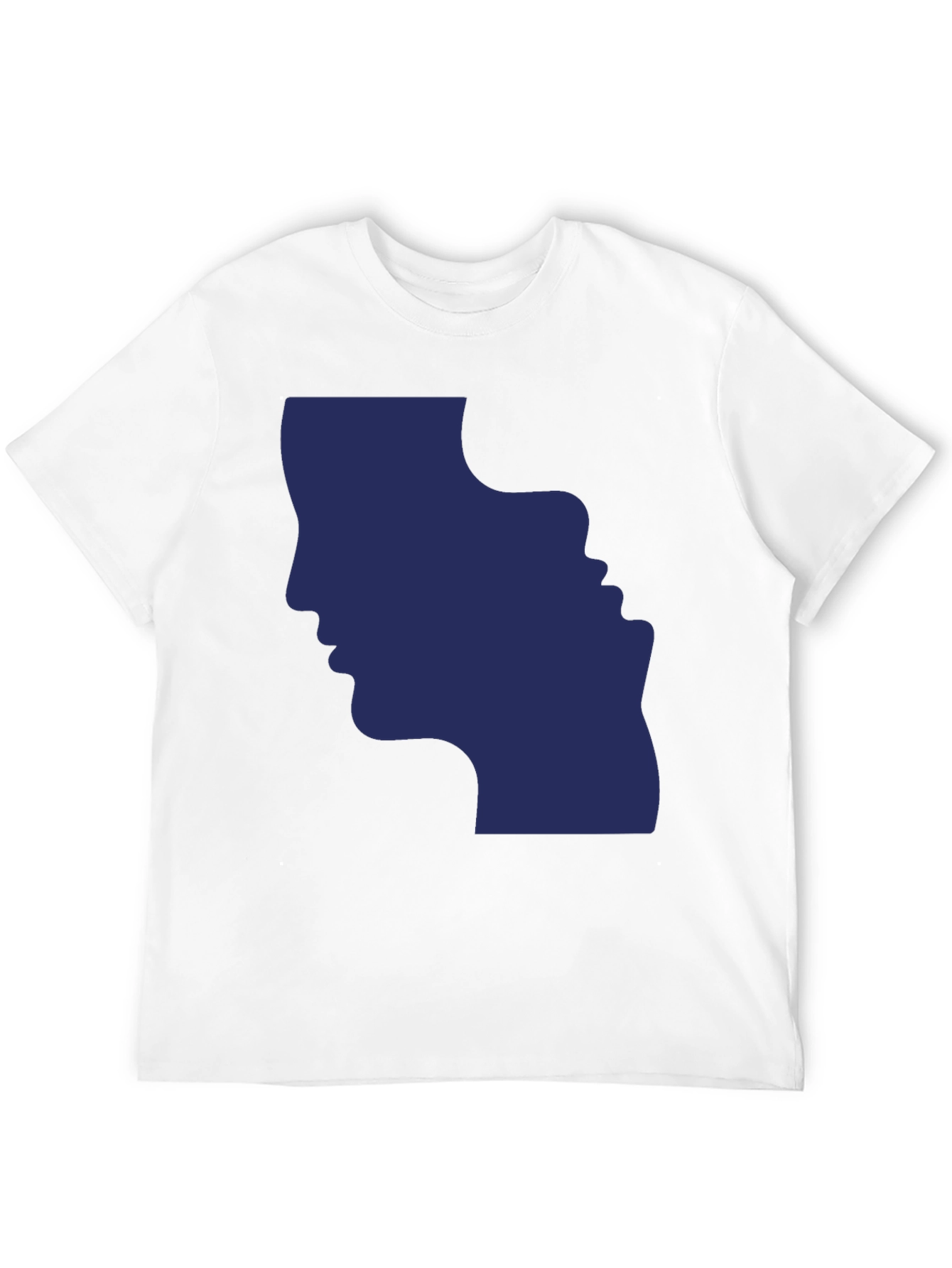 Optical Illusion Faces Black Graphic Tee