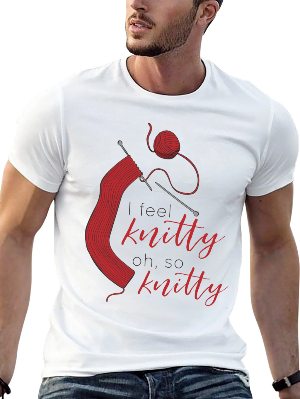 Knitty T-Shirt - Red Knitting Design