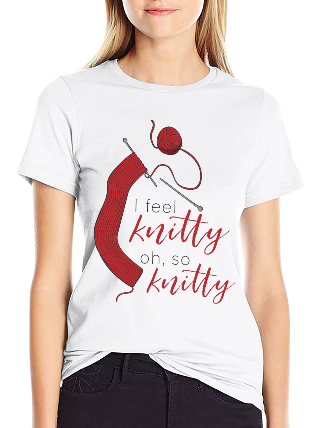 Knitty T-Shirt - Red Knitting Design