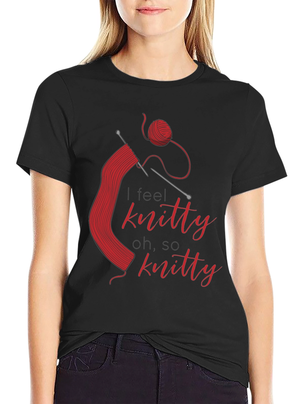 Knitty T-Shirt - Red Knitting Design