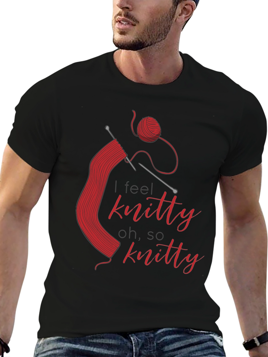 Knitty T-Shirt - Red Knitting Design