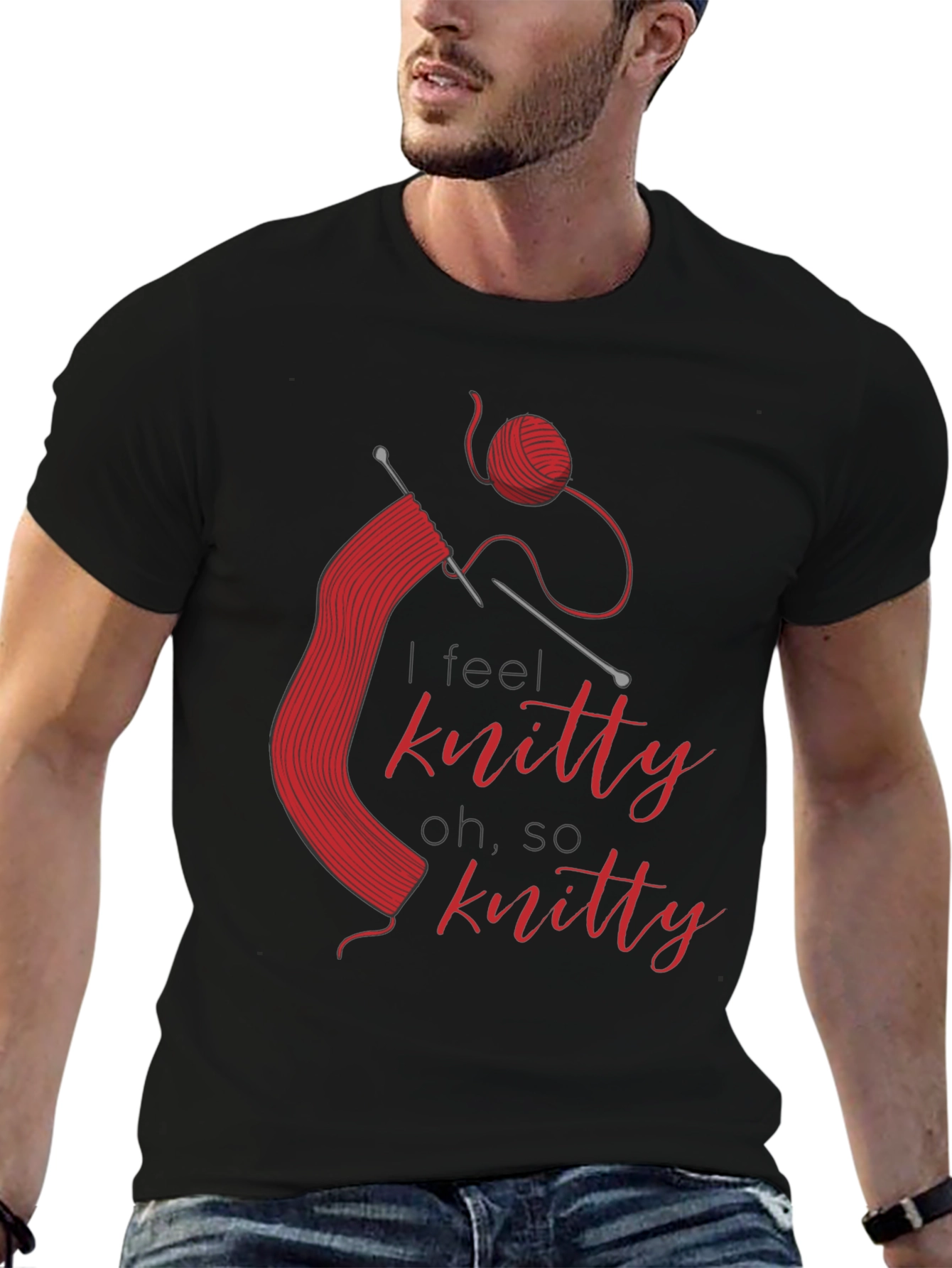Knitty T-Shirt - Red Knitting Design