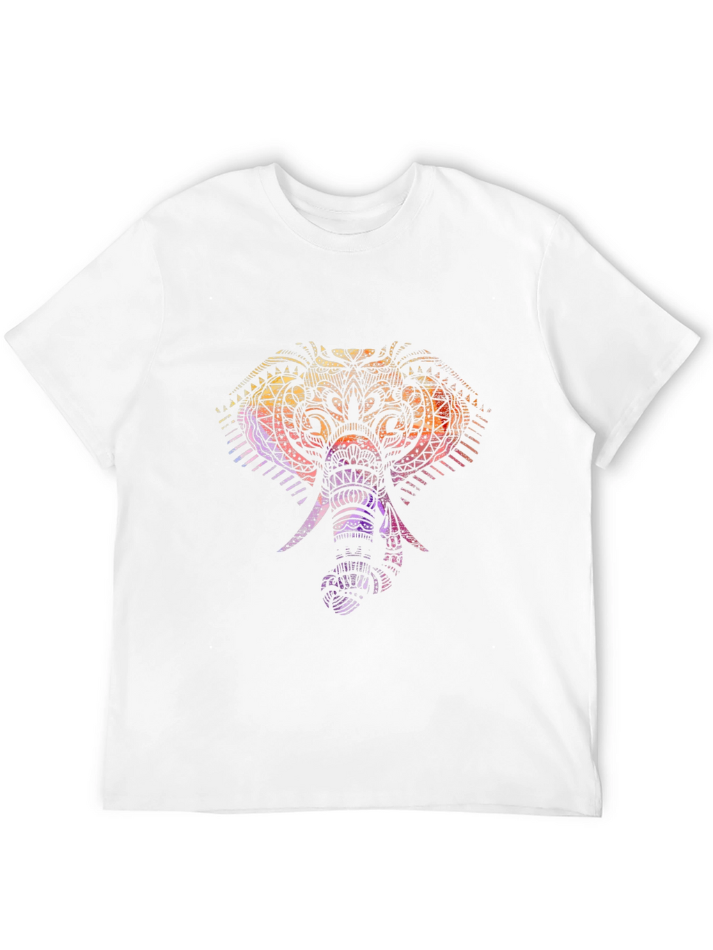 Elephant Mandala Graphic Tee - Soft Black Cotton Shirt