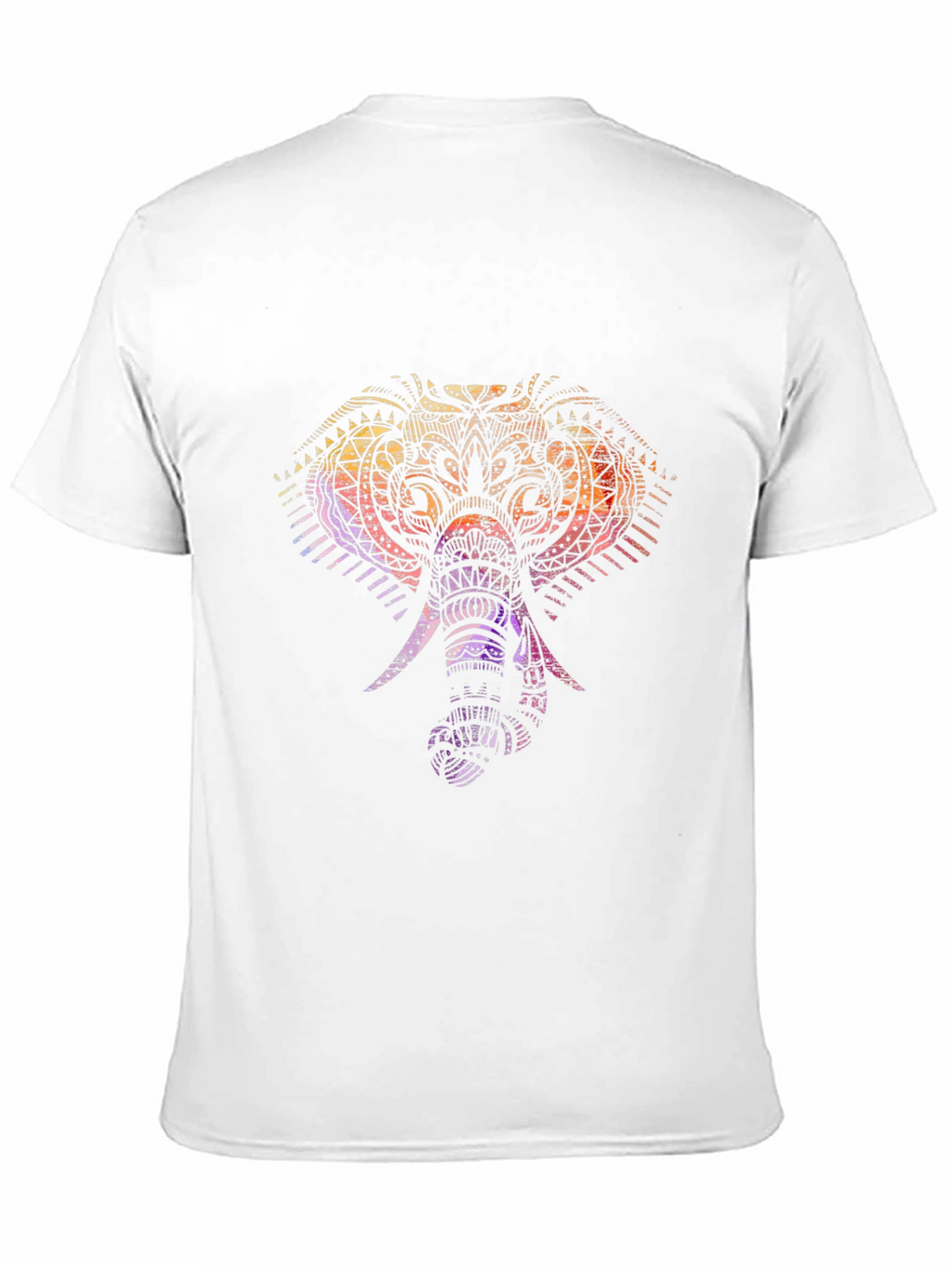 Elephant Mandala Graphic Tee - Soft Black Cotton Shirt