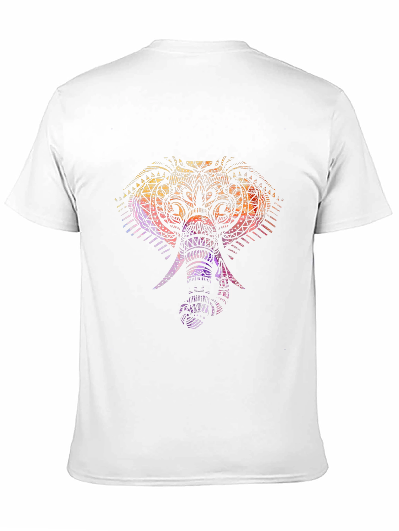 Elephant Mandala Graphic Tee - Soft Black Cotton Shirt