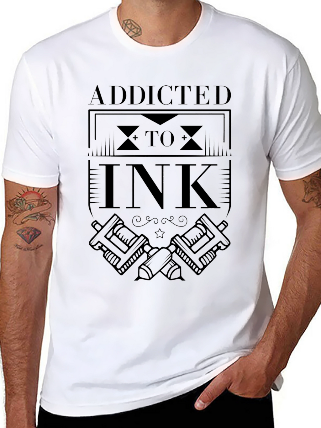 Addicted To Ink Tattoo Graphic T-Shirt
