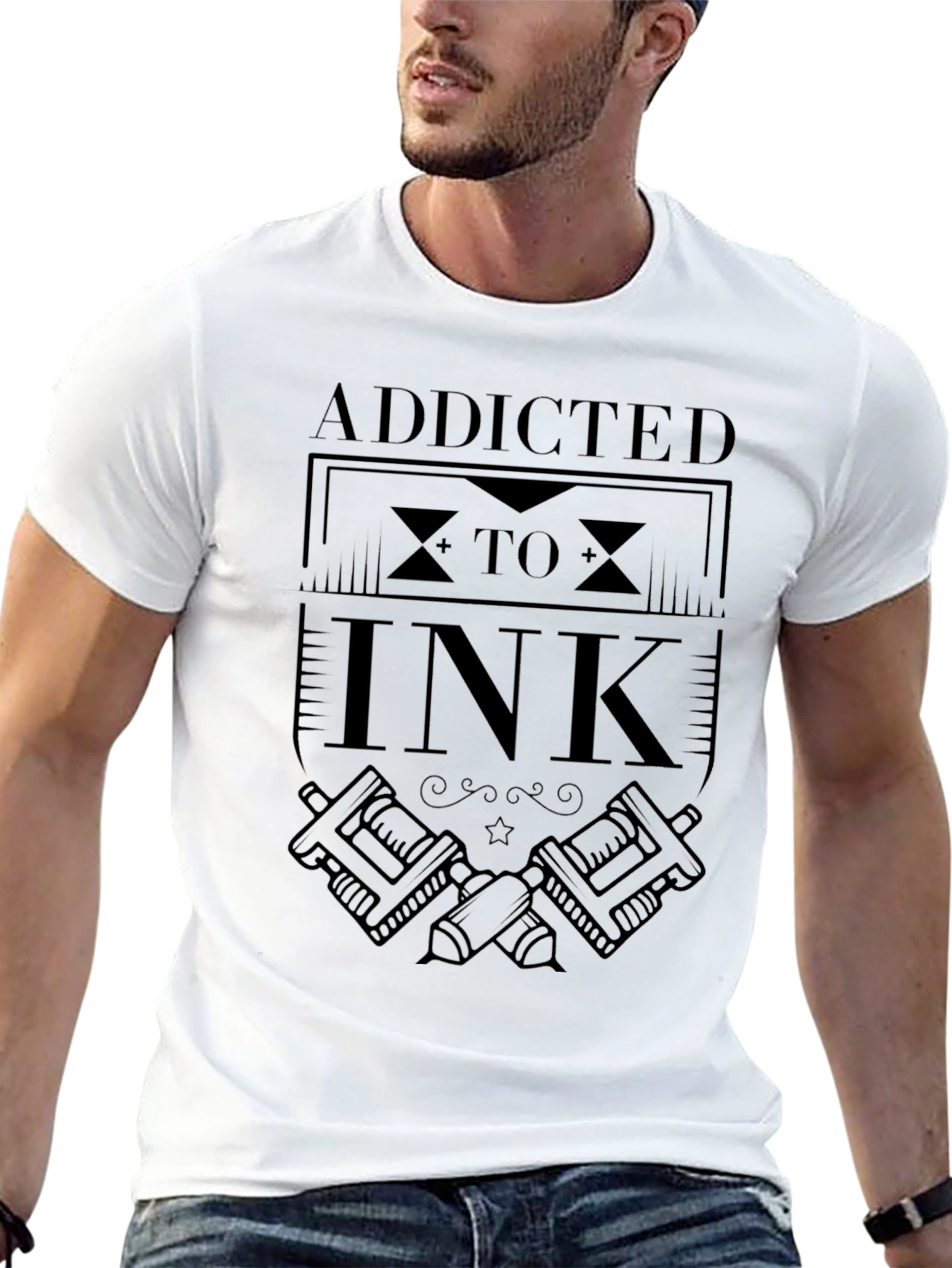 Addicted To Ink Tattoo Graphic T-Shirt
