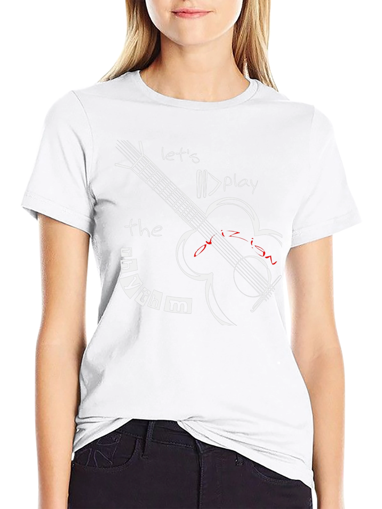 Rhythm Guitar Graphic Tee - Lets Play Music!