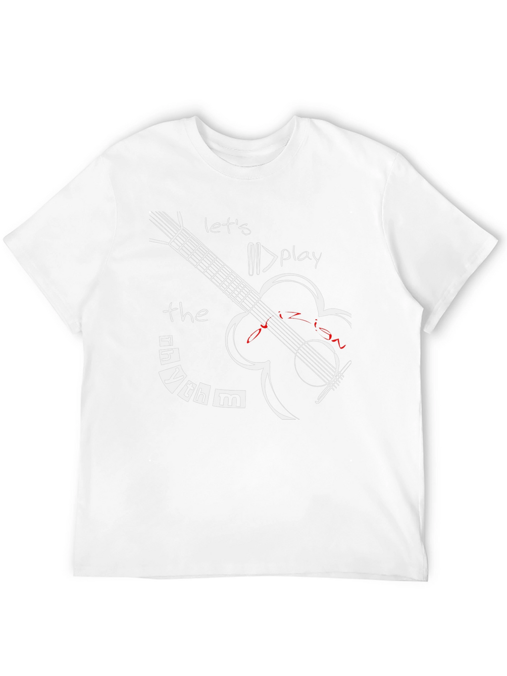 Rhythm Guitar Graphic Tee - Lets Play Music!