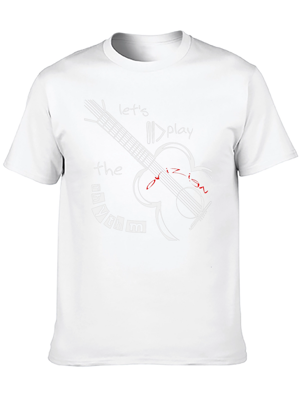 Rhythm Guitar Graphic Tee - Lets Play Music!