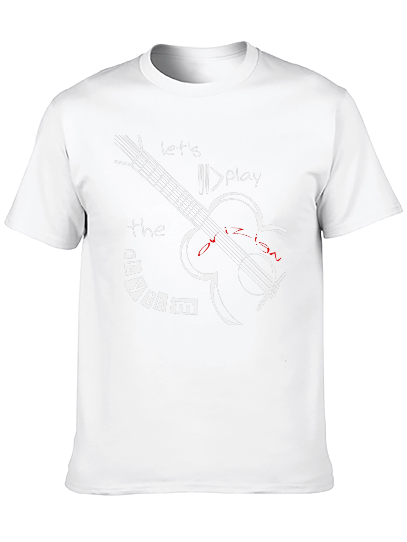 Rhythm Guitar Graphic Tee - Lets Play Music!