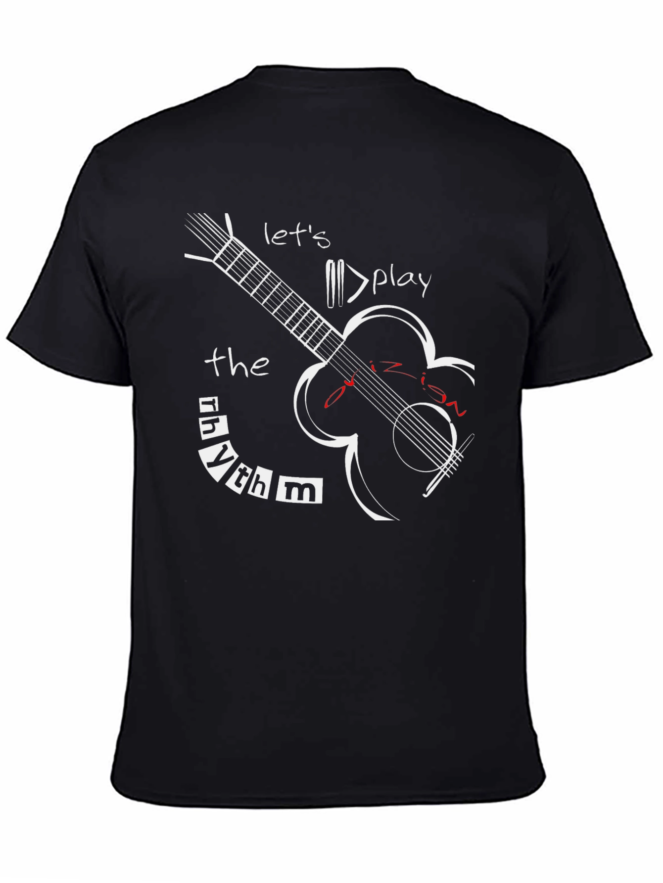 Rhythm Guitar Graphic Tee - Lets Play Music!