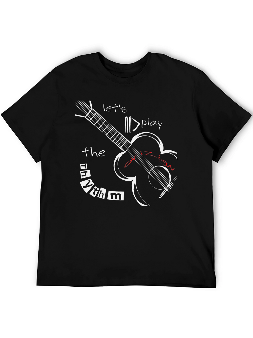 Rhythm Guitar Graphic Tee - Lets Play Music!