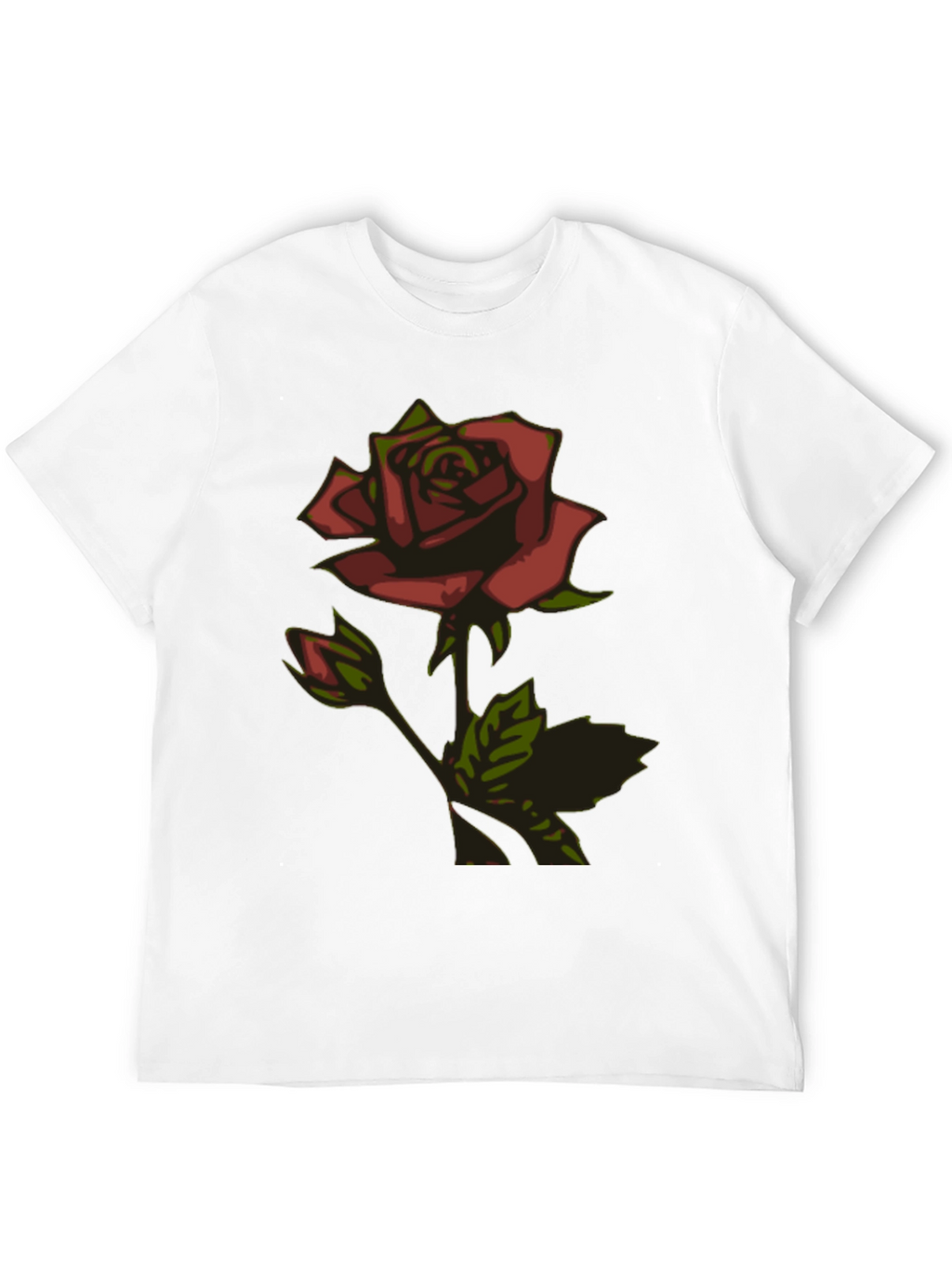 Rose Graphic Black T-Shirt