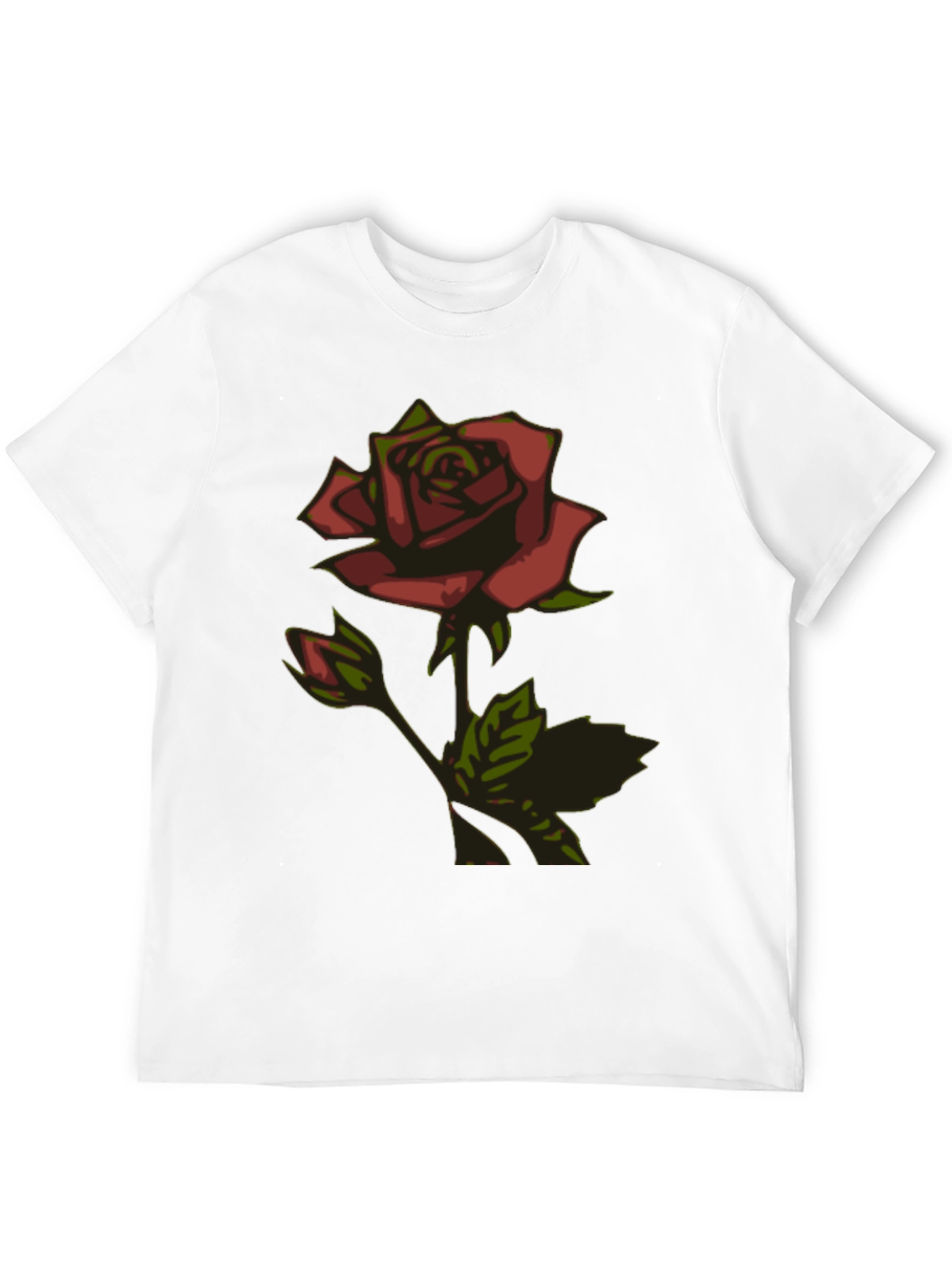 Rose Graphic Black T-Shirt