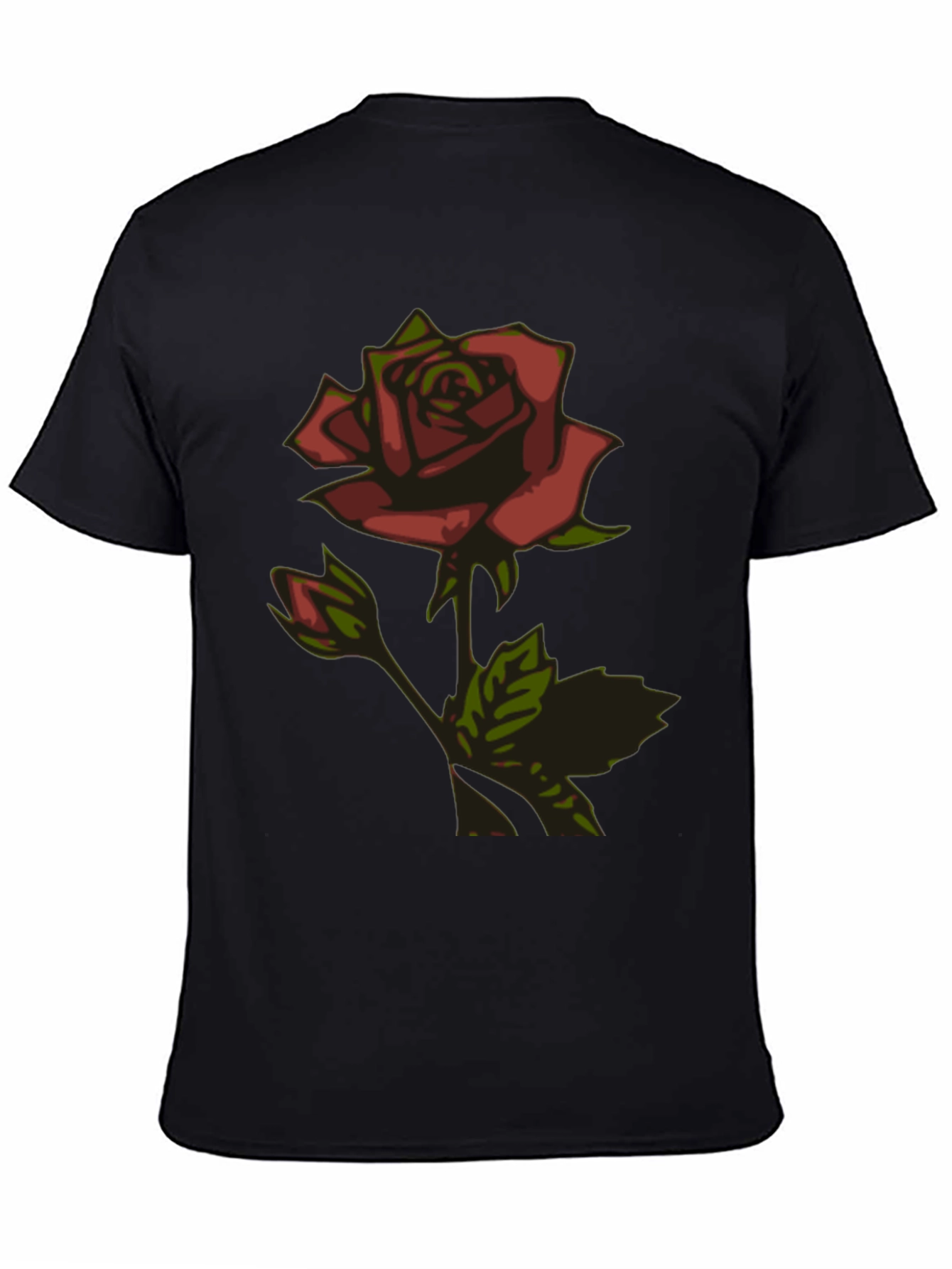 Rose Graphic Black T-Shirt