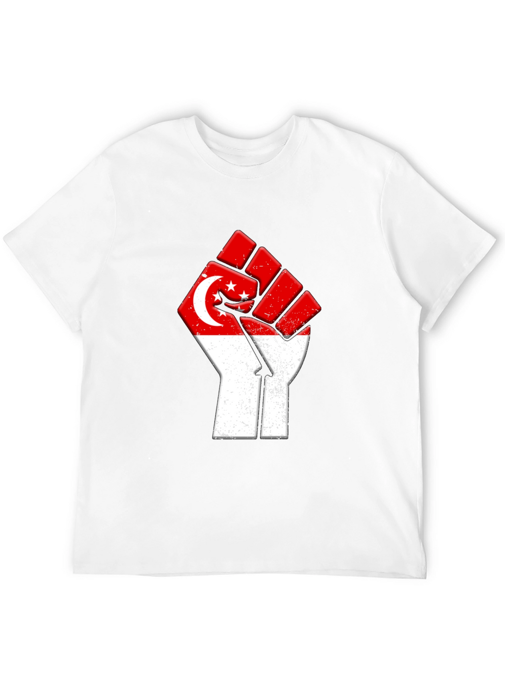 Singapore Flag Fist T-Shirt
