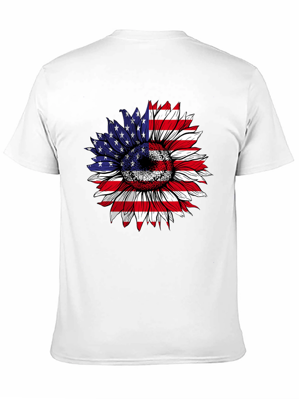American Flag Sunflower Graphic Tee