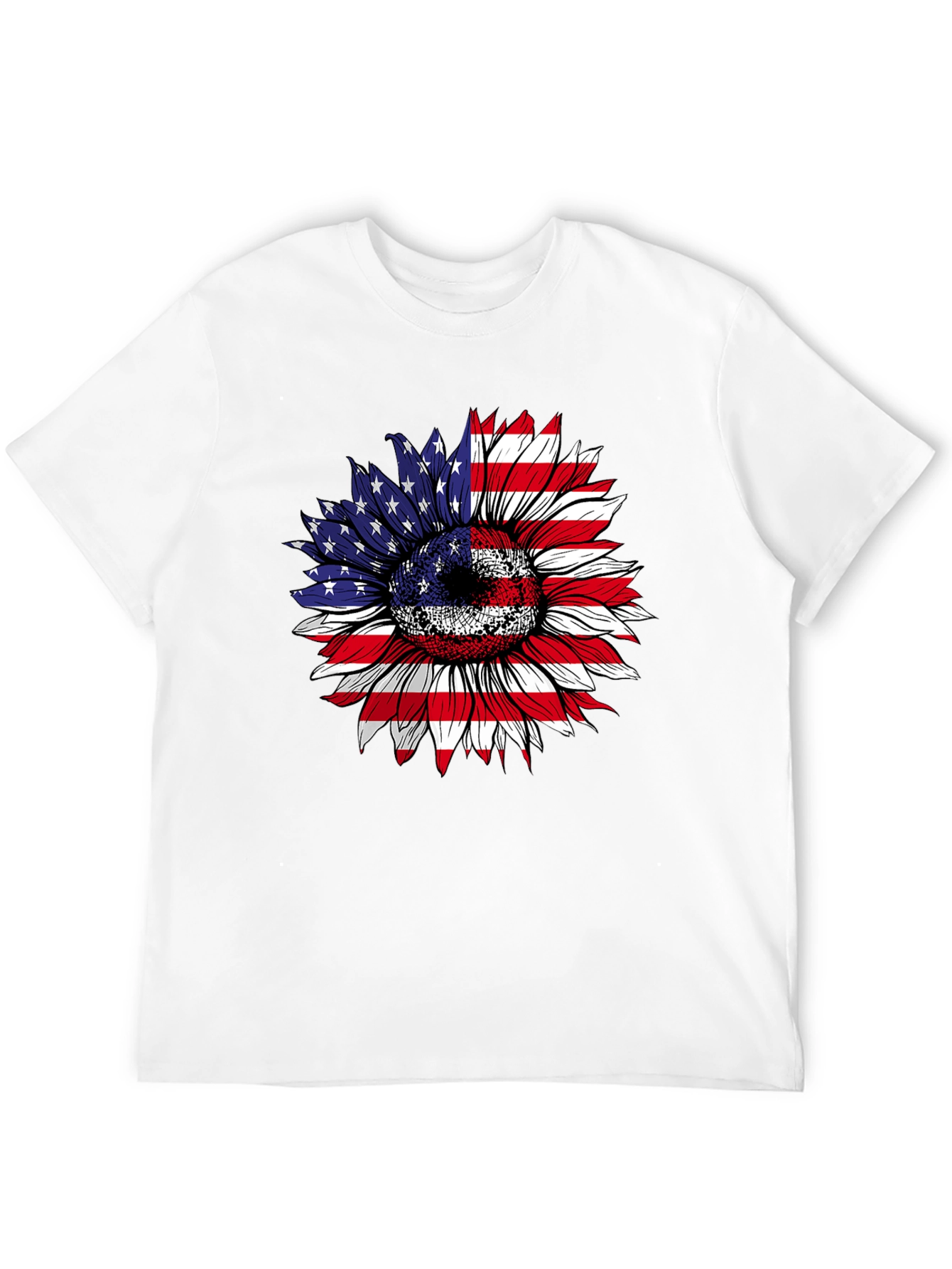 American Flag Sunflower Graphic Tee