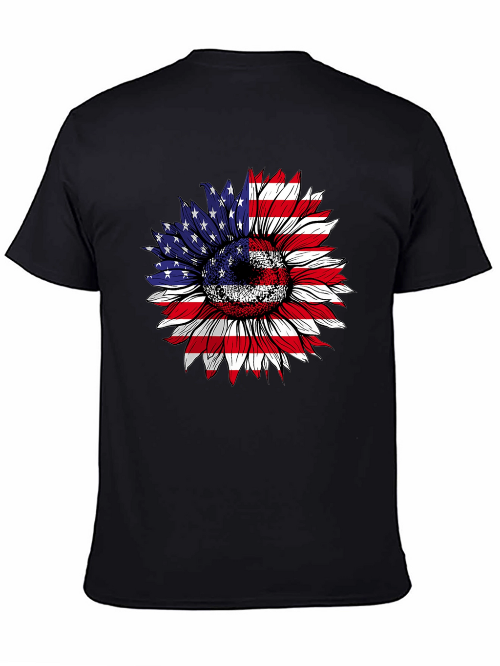 American Flag Sunflower Graphic Tee
