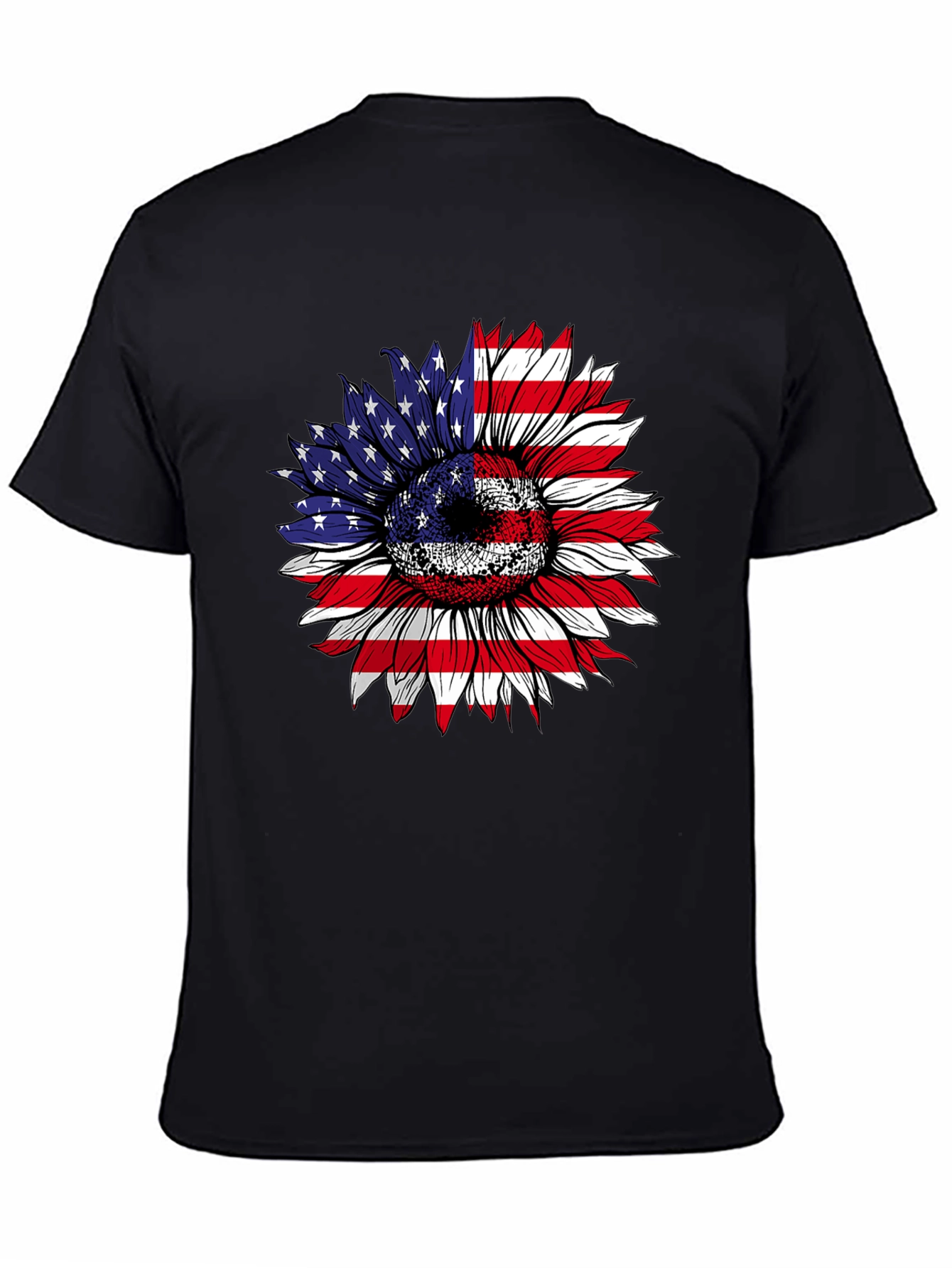 American Flag Sunflower Graphic Tee