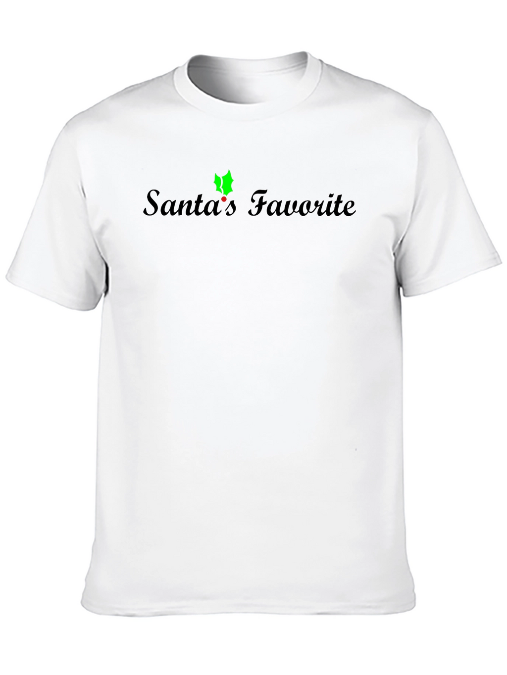 Santas Favorite Black T-Shirt - Holiday Cheer