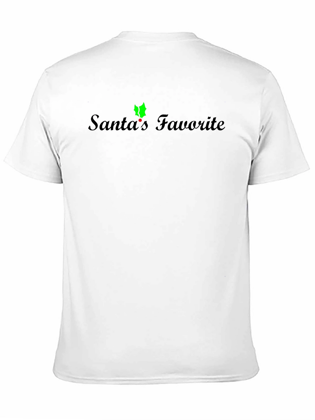 Santas Favorite Black T-Shirt - Holiday Cheer