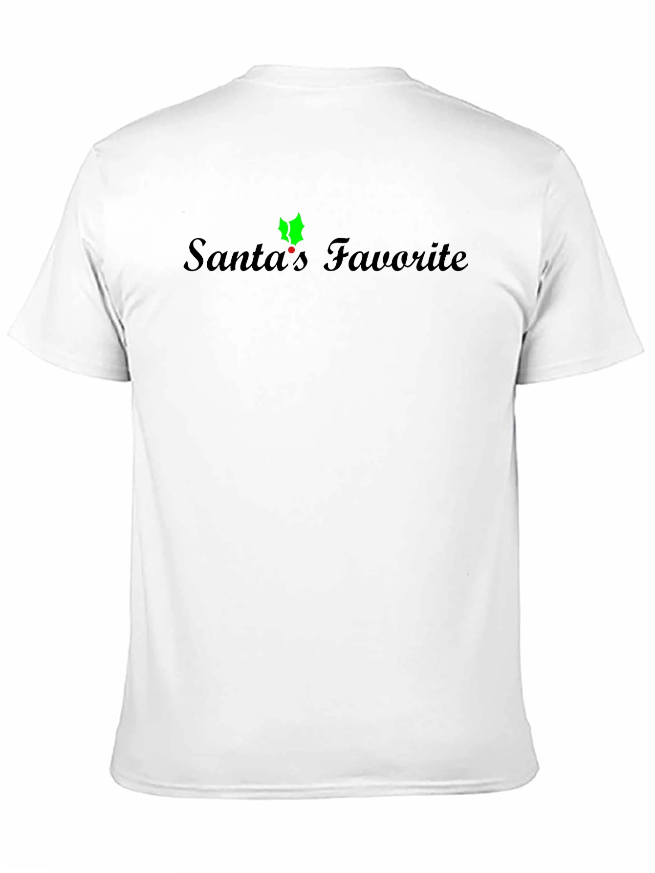 Santas Favorite Black T-Shirt - Holiday Cheer