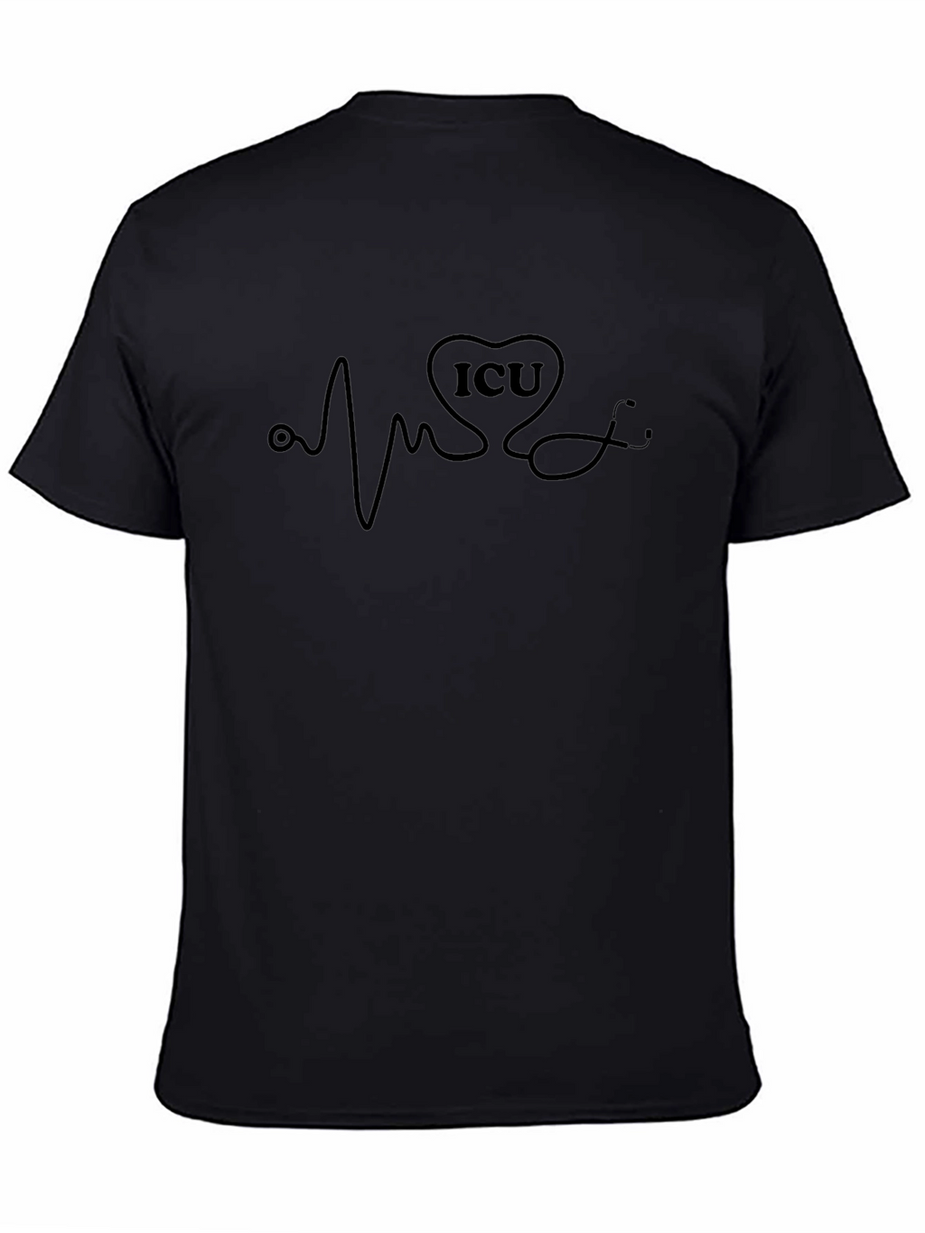 ICU Heartbeat Stethoscope Graphic T-Shirt