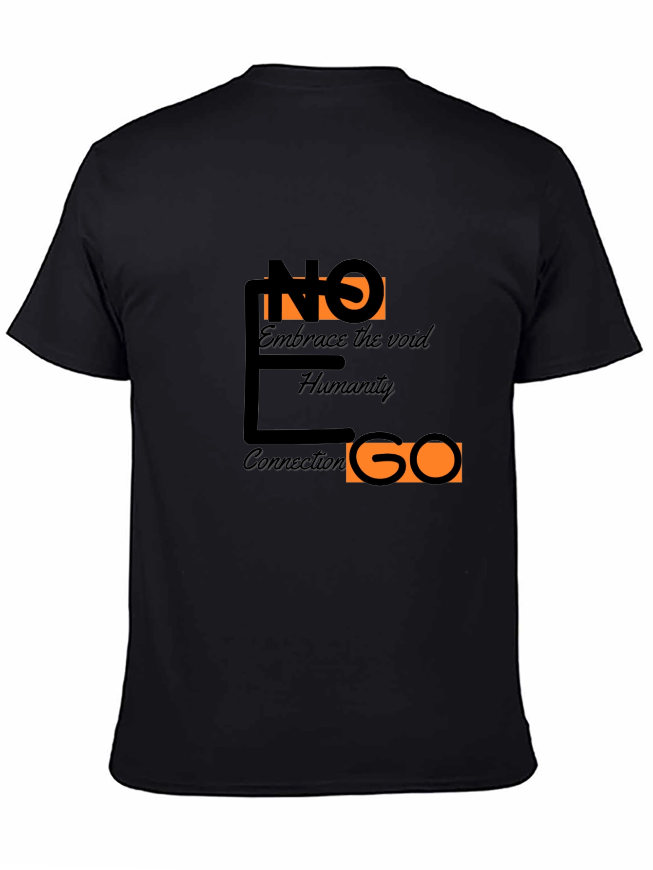 Abstract Graphic Black T-Shirt - Embrace Humanity