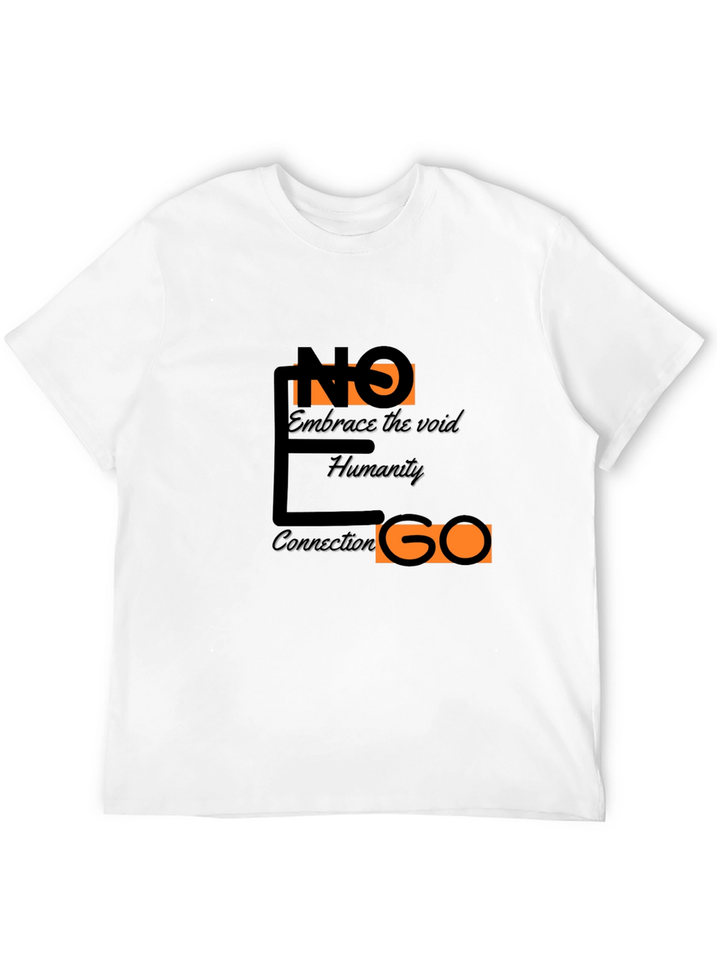 Abstract Graphic Black T-Shirt - Embrace Humanity