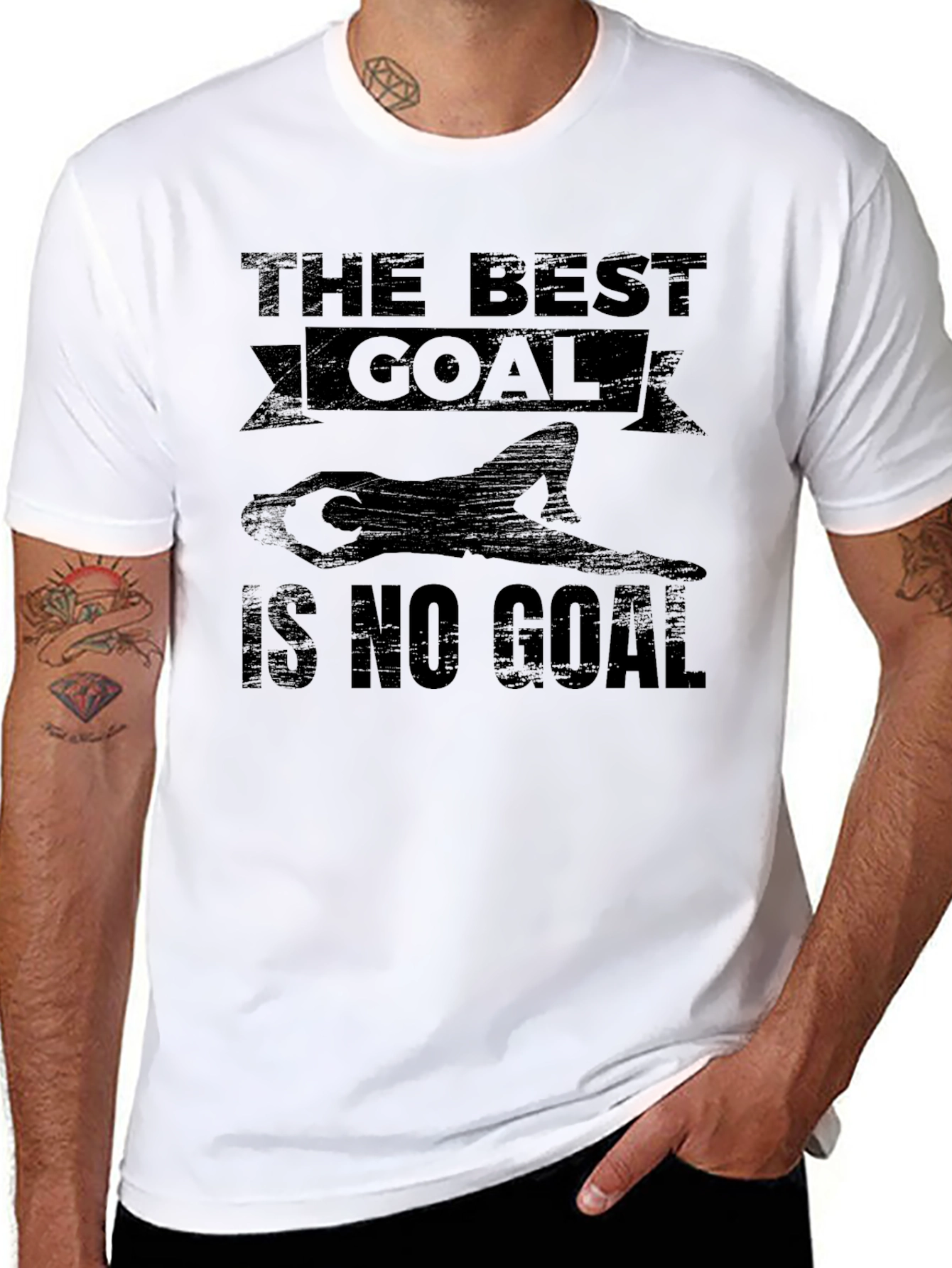 The Best Goal is No Goal Black T-Shirt