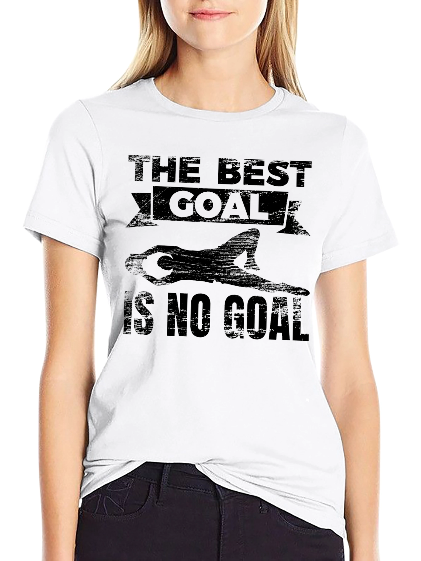 The Best Goal is No Goal Black T-Shirt