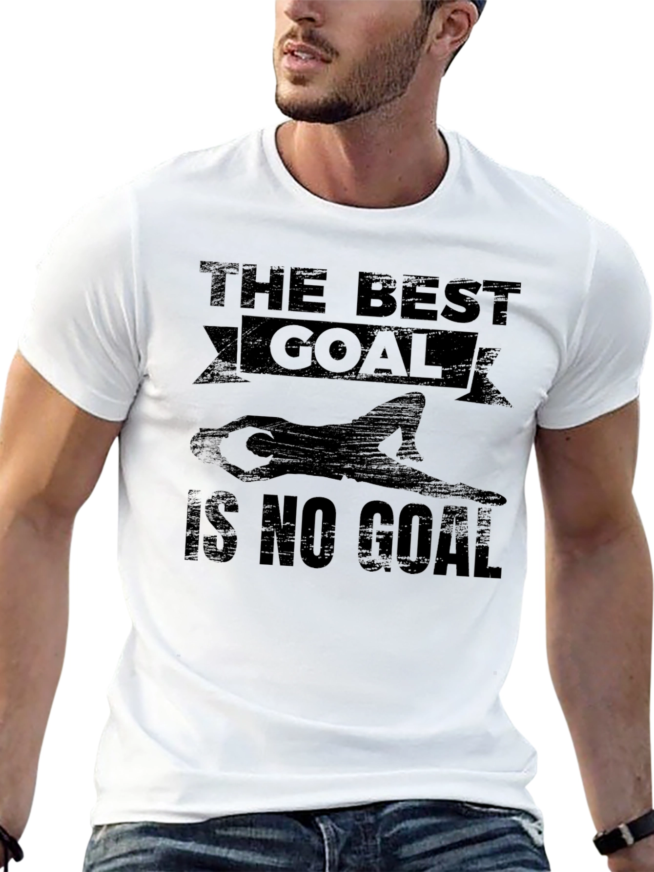 The Best Goal is No Goal Black T-Shirt