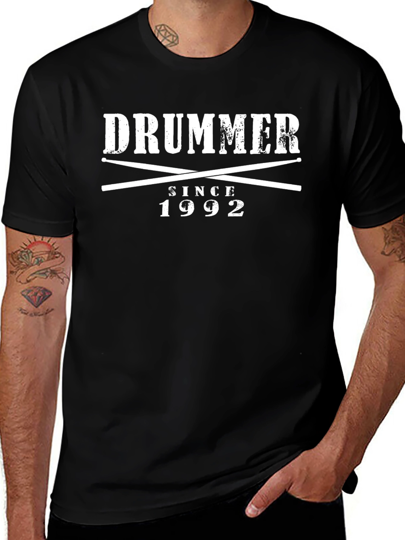 Drummer Since 1992 Black Graphic Tee