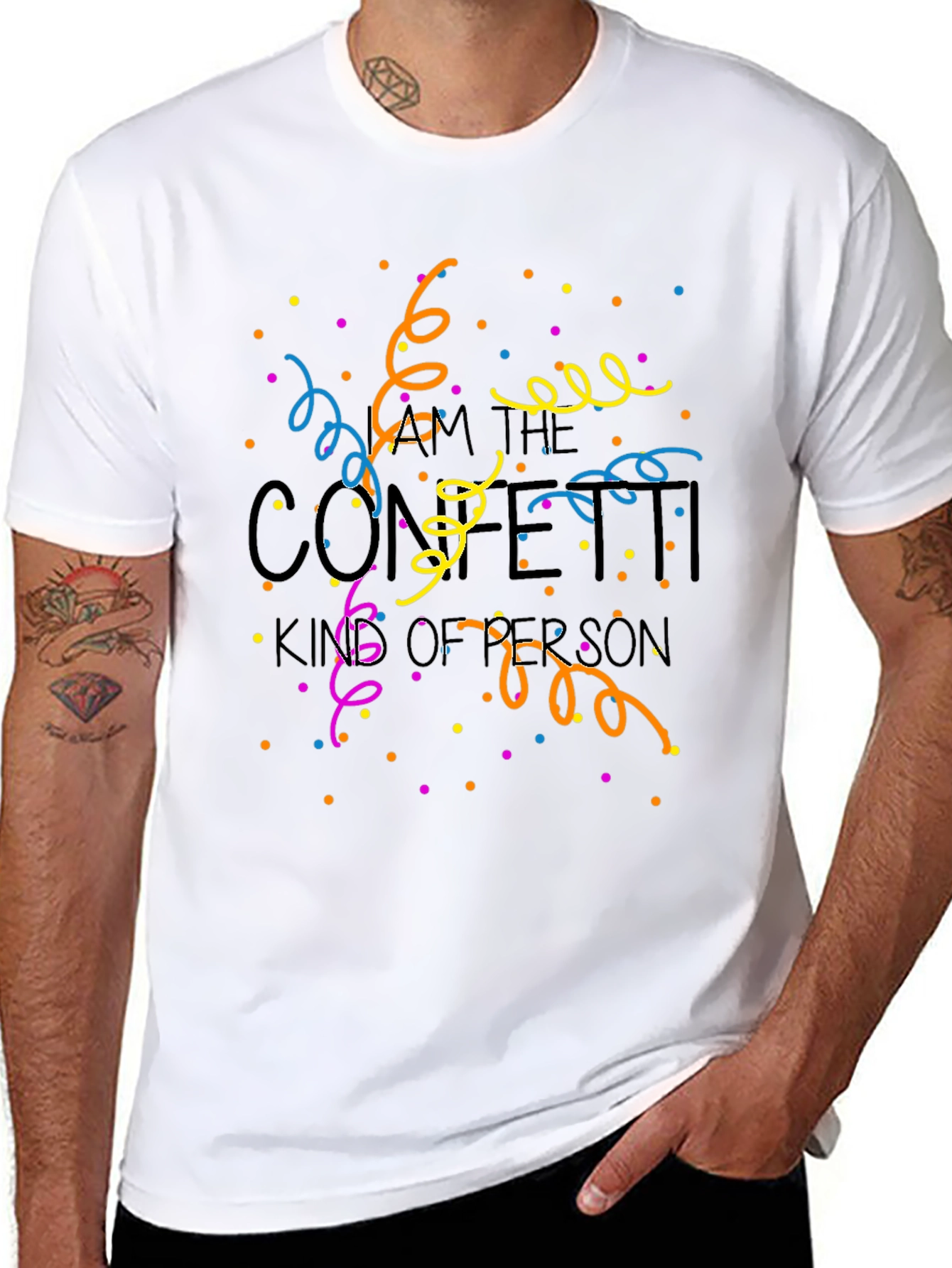 Confetti King T-Shirt - Novelty Party Tee