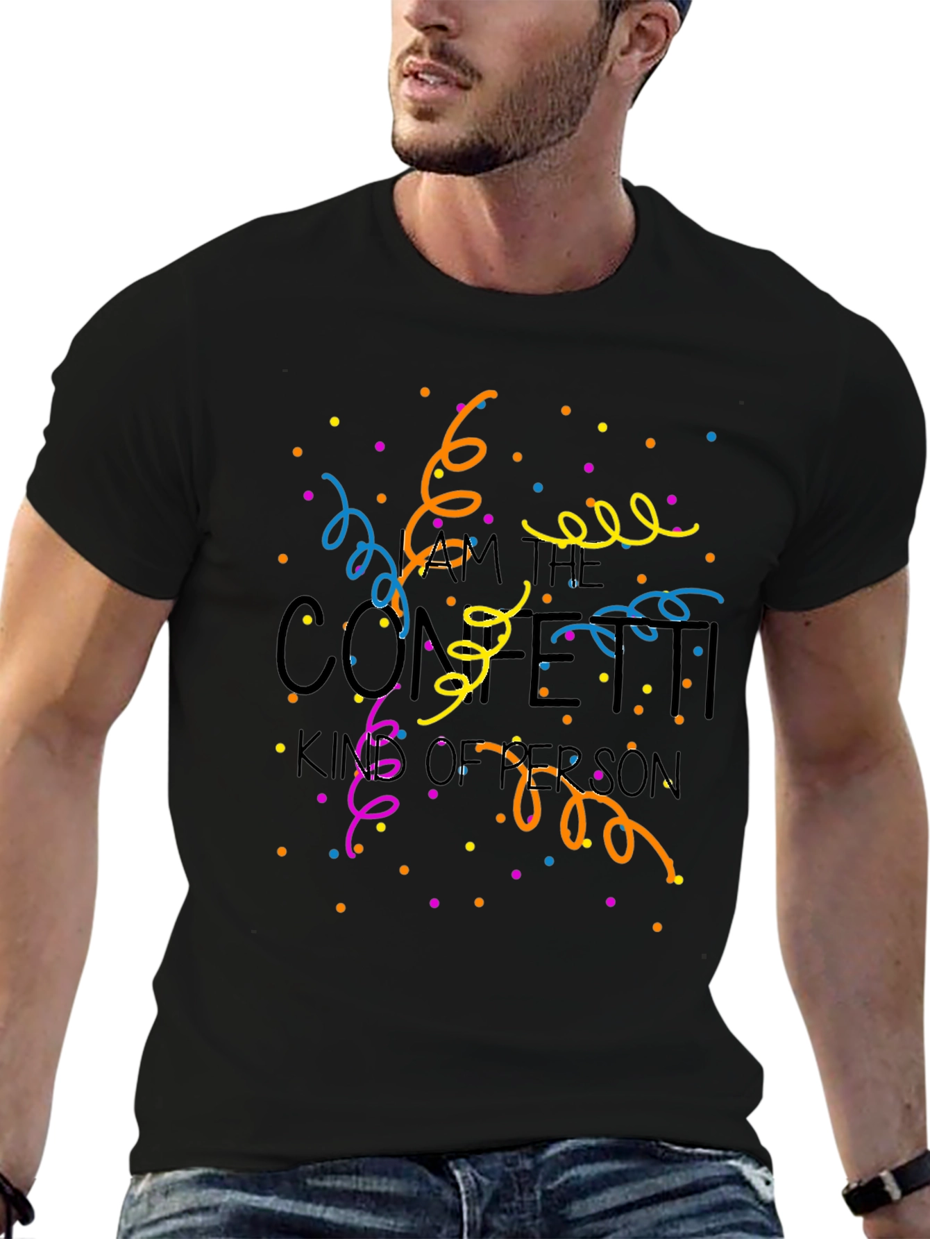 Confetti King T-Shirt - Novelty Party Tee