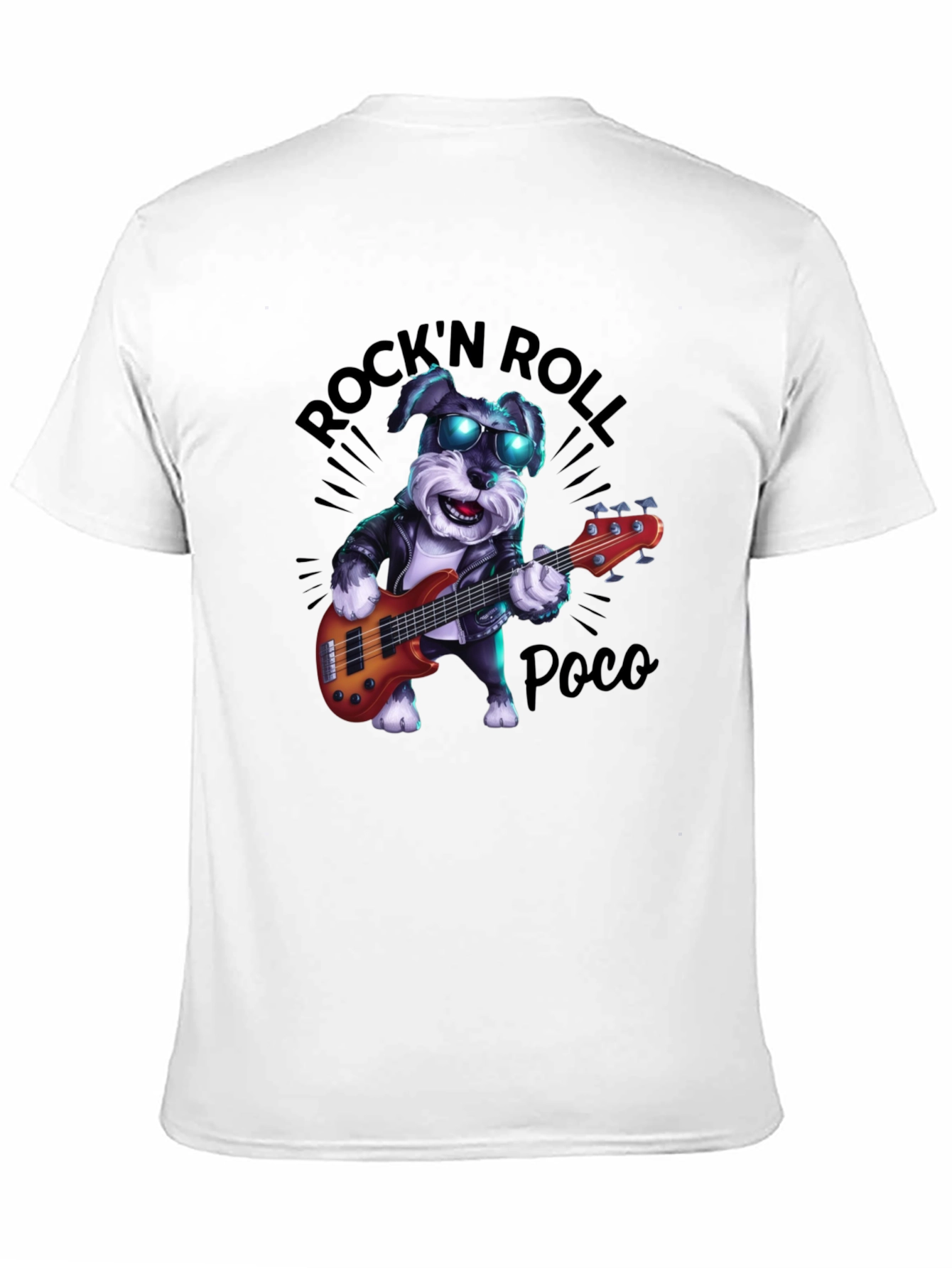 Rock N Roll Dog Graphic T-Shirt