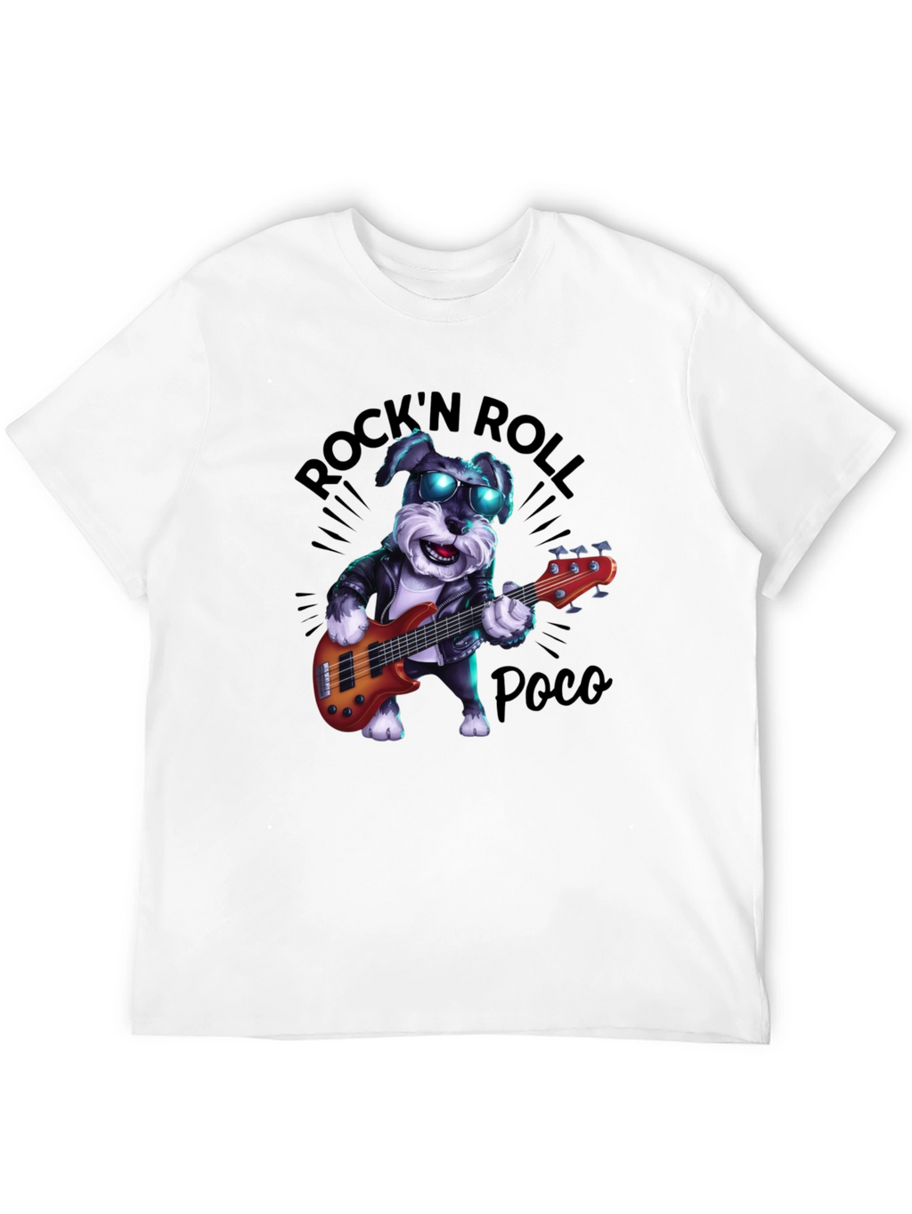 Rock N Roll Dog Graphic T-Shirt
