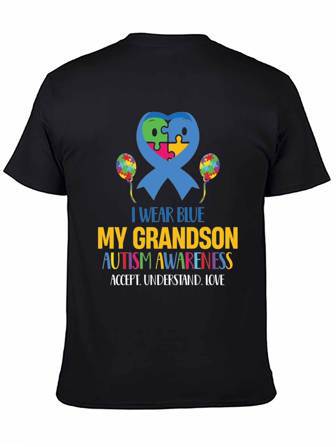 Autism Awareness T-Shirt: I Wear Blue for My Grandson