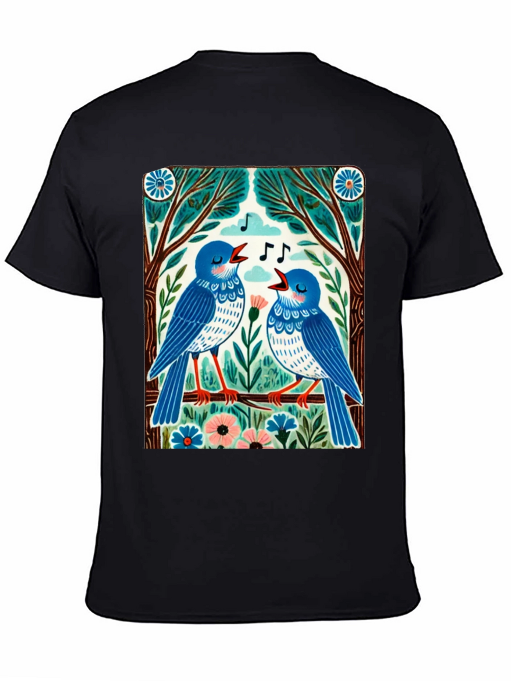Singing Birds Graphic Tee - Unique Design