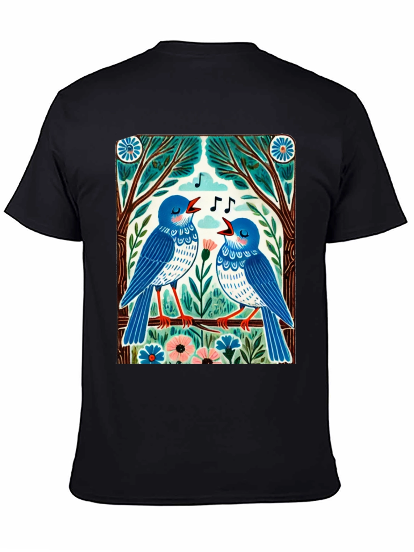 Singing Birds Graphic Tee - Unique Design