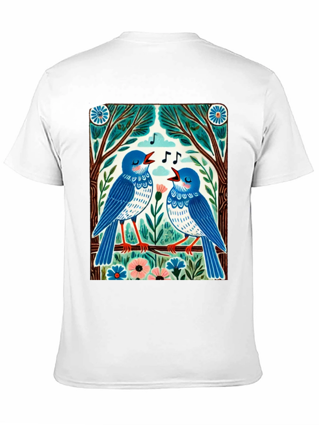 Singing Birds Graphic Tee - Unique Design