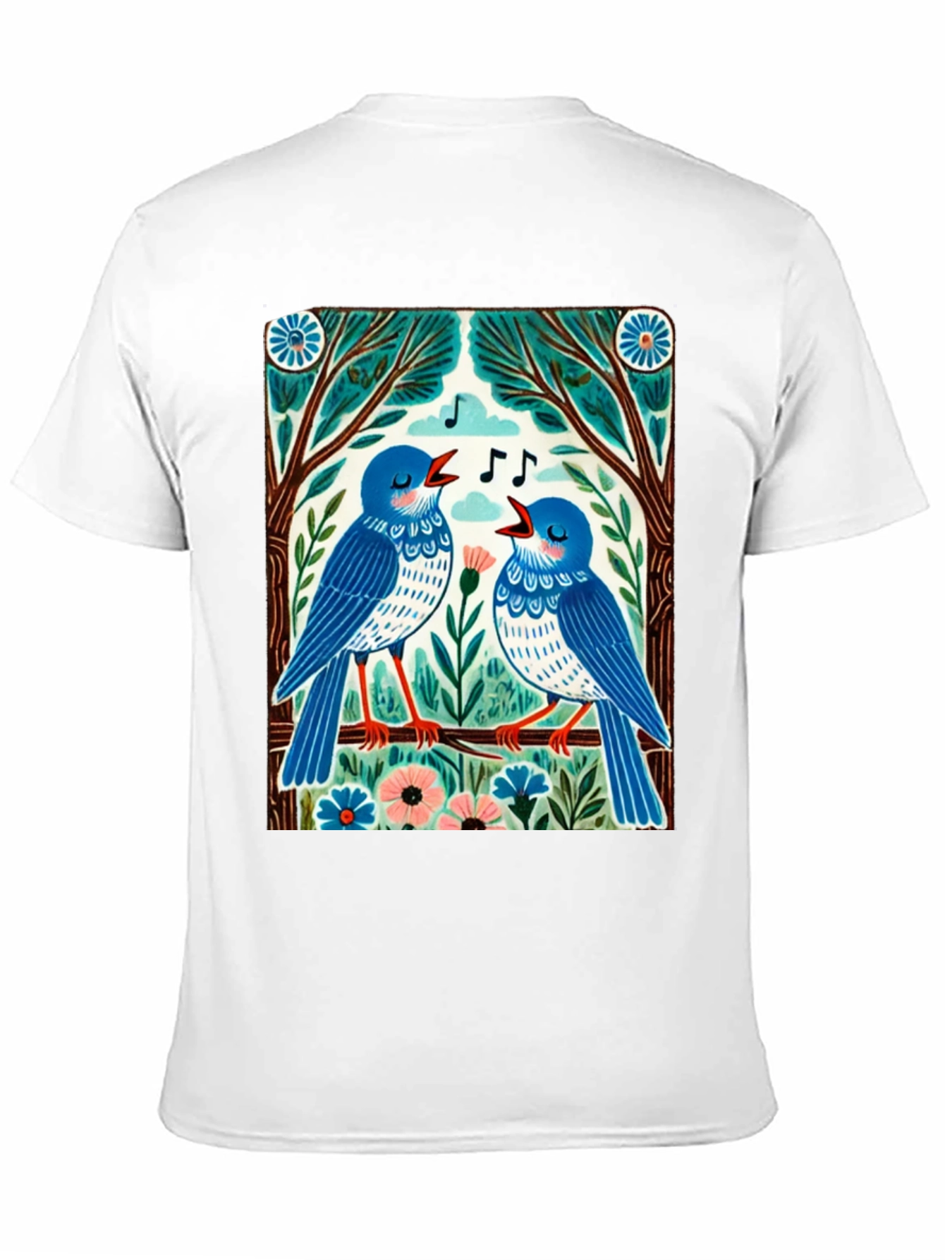 Singing Birds Graphic Tee - Unique Design