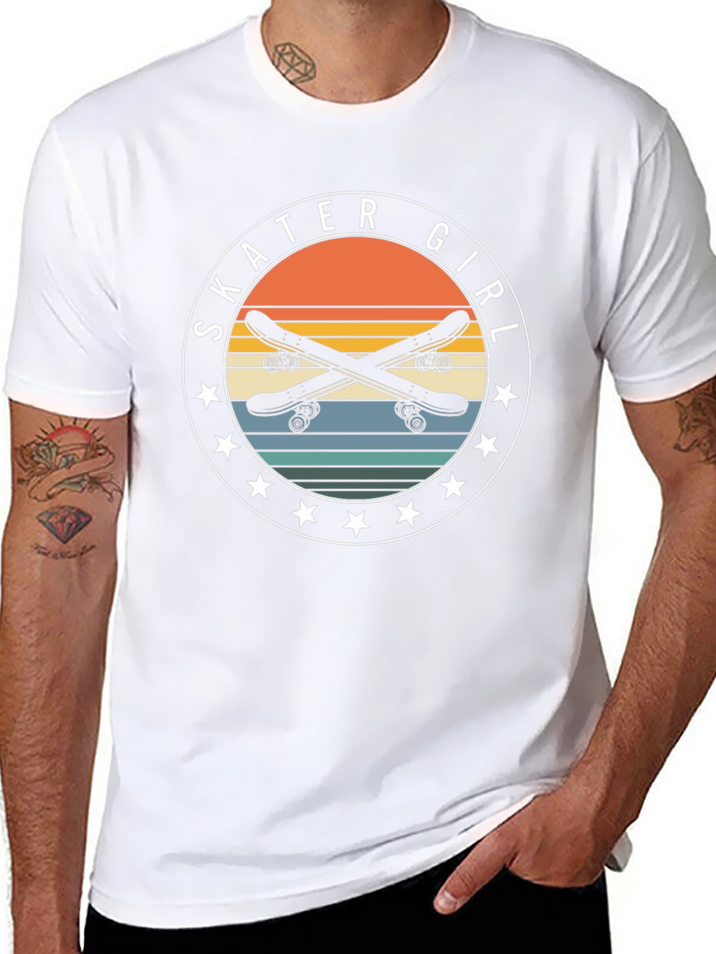 Skater Girl Retro Graphic Tee