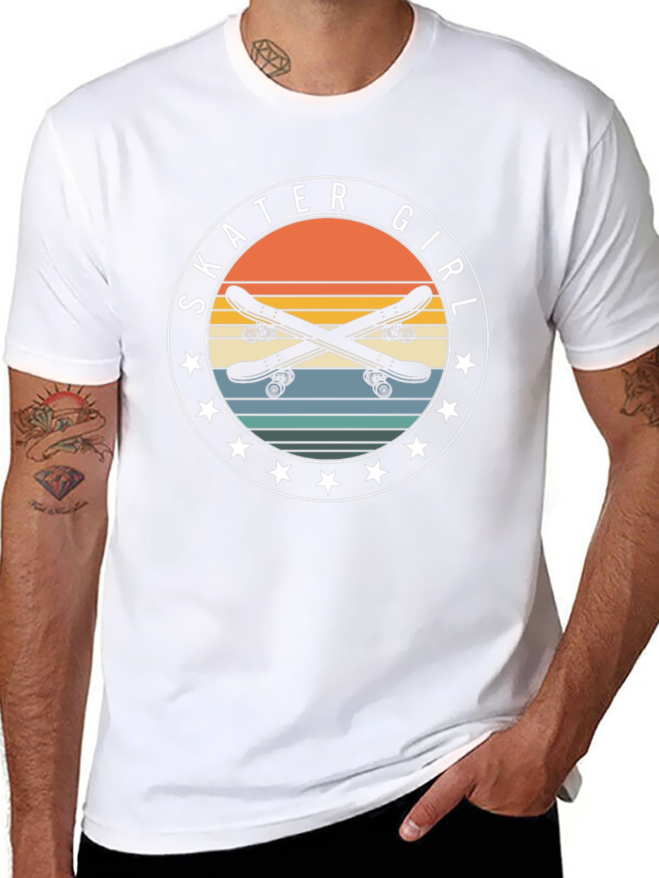 Skater Girl Retro Graphic Tee