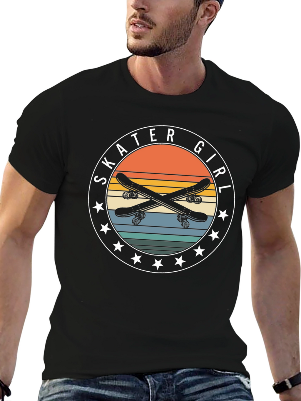 Skater Girl Retro Graphic Tee